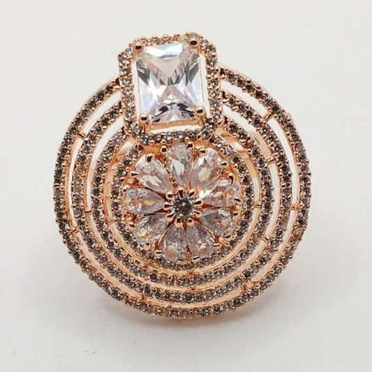 American Diamond Rose Gold Ring