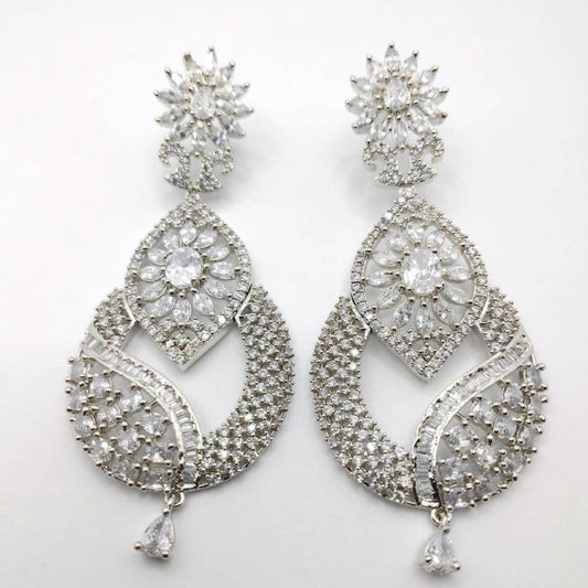 American Diamonds Silver Earrings